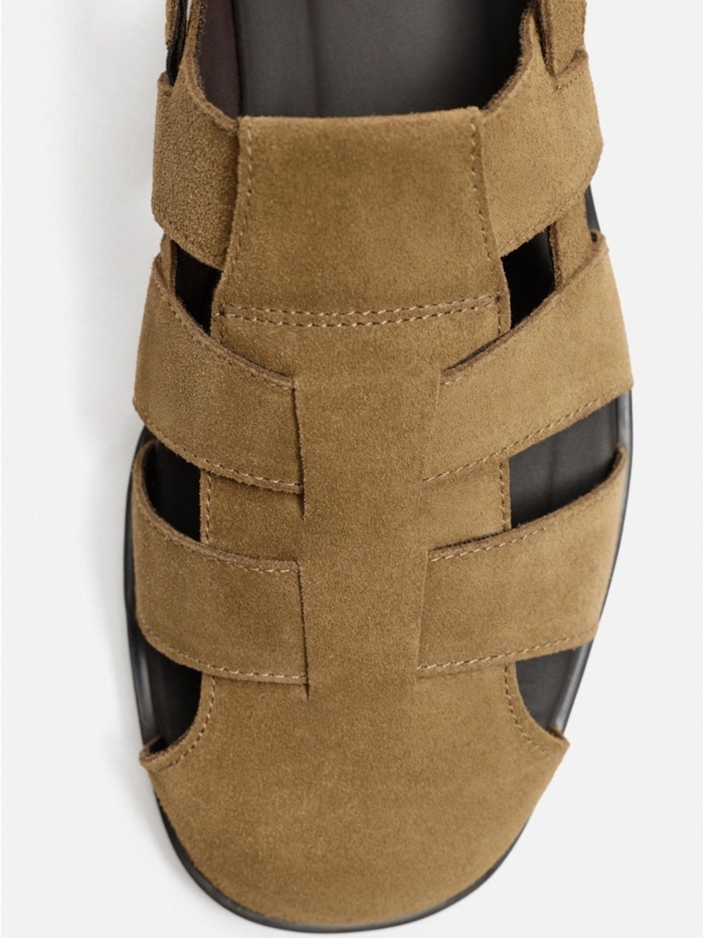 ZARA Men's / Boys Suede Fisherman Sandals in Tan / Brown. 7 (40)
